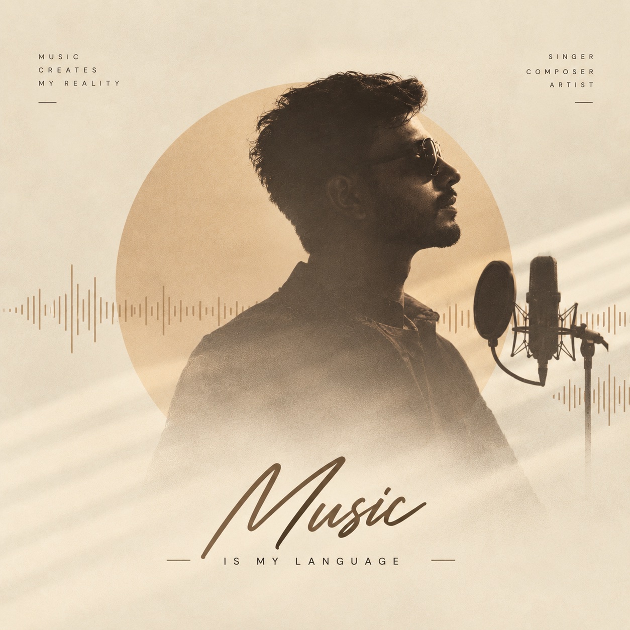 Sanjay Vaani — singer, composer, and artist, at the microphone